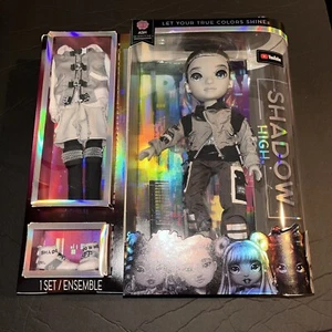 Rainbow High Shadow High Series 1 Ash Silverstone Greyscale Boy Fashion Doll New - Picture 1 of 16