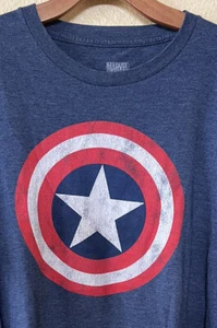 Captain America Shield Logo Marvel Avengers Herren Navy Heather T-Shirt Gr. XL - Bild 1 von 4