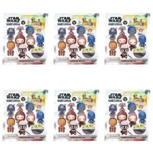 Star Wars Mandalorian Series 3 Character 3D Bag Clip - Lot of 6 Blind Bags - Picture 1 of 1