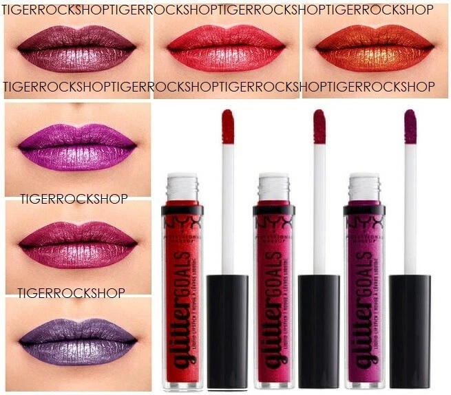 Glitter Liquid Lippenstift von NYX ~ GLITTER GOALS ~ metallic bis glitter