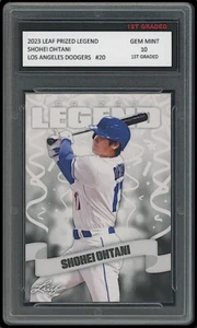Shohei Ohtani 2023/24 Leaf Prized Legend 1st Graded 10 MLB Baseball Card Dodgers - Picture 1 of 1