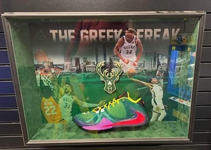 Giannis Antetokounmpo "The Greek Freak" Greek Freak 1 Auto Shoe Beckett COA - Picture 1 of 7
