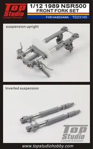 TD23145 Top Studio 1/12 Honda NSR500 1989 Front Fork Set for Hasegawa - Picture 1 of 3