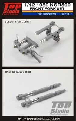 TD23145 Top Studio 1/12 Honda NSR500 1989 Set Di Forcella Anteriore Per Hasegawa - Immagine 1 di 3