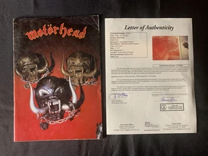 MOTÖRHEAD (Lemmy, Phil & EDDIE CLARKE) Firmado 1982 IRON FIST Tour PROGRAMA con JSA - Imagen 1 de 7