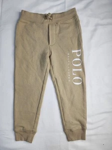 Ralph Lauren Polo Kleinkind 4 camel mit gelbem Logo Jogginghose Sweatpants Kordelzug - Bild 1 von 5