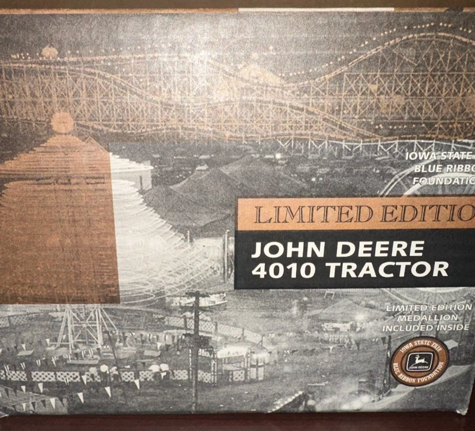 Ertl 1/16 John Deere 4010 Tractor 1999 Iowa State Fair Blue Ribbon #16028A RARE - Image 1 of 1