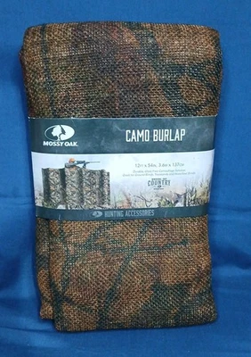 Mossy Oak Camo Burlap #25832A Break-Up Country 12’x 54” Glare Free Hunting Blind - Image 1 of 4