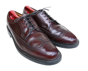 Florsheim Imperial Shell Cordovan 93605 Burgundy Brogue Wingtip Dress Shoe 10C - Picture 1 of 12
