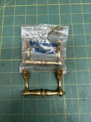 Un par de bandejas para servir de caoba u otra ~ asas de latón Foto 1 de 4