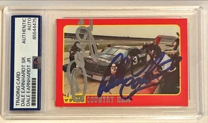 1992 Mom N Pops Dale Earnhardt Sr & Dale Jr DUAL Signed Auto Card #4 PSA DNA - Picture 1 of 2