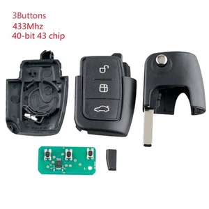 Car Remote Key 3 Buttons Fit For Focus Fiesta 2013 Fob Case 433Mhz N2K45364 - Foto 1 di 9