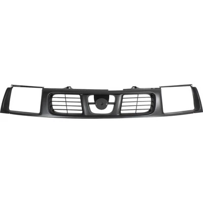 Front Bumper Upper Grille Black Shell and Insert For 1998-2000 Nissan Frontier - Imagem 1 de 4