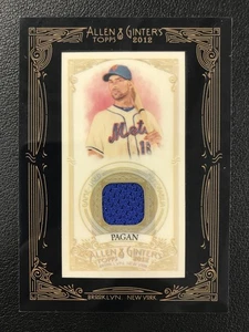 2012 Topps Allen & Ginter #AGR-APG Angel Pagan New York Mets GIOCO-USATO PATCH - Foto 1 di 2