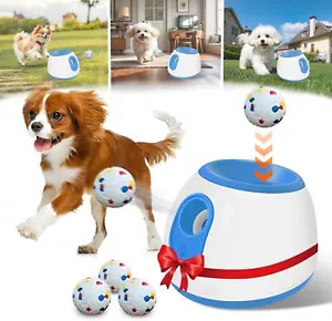 Automatic Interactive Ball Launcher for Dogs Thrower Launcher w/ 3 Durable Ball - Picture 1 of 24