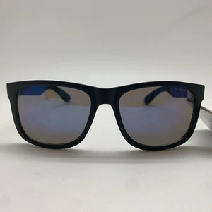 T34.5  West Loop BLUE Mirrored Lens Black Sunglasses 61897CALBLU FWG - Picture 1 of 6