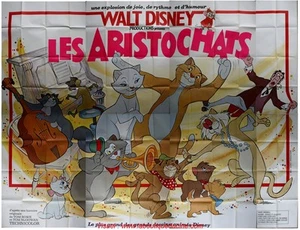 Póster de cine gigante 4x3 de The Aristocats película ancha que se enviará a Disney - Imagen 1 de 1