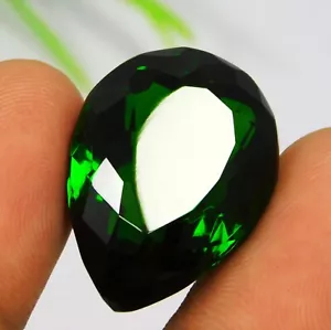 Gemme sfuse naturali 44,45 ct Kenya verde tsavorite taglio pera certificate - Foto 1 di 10