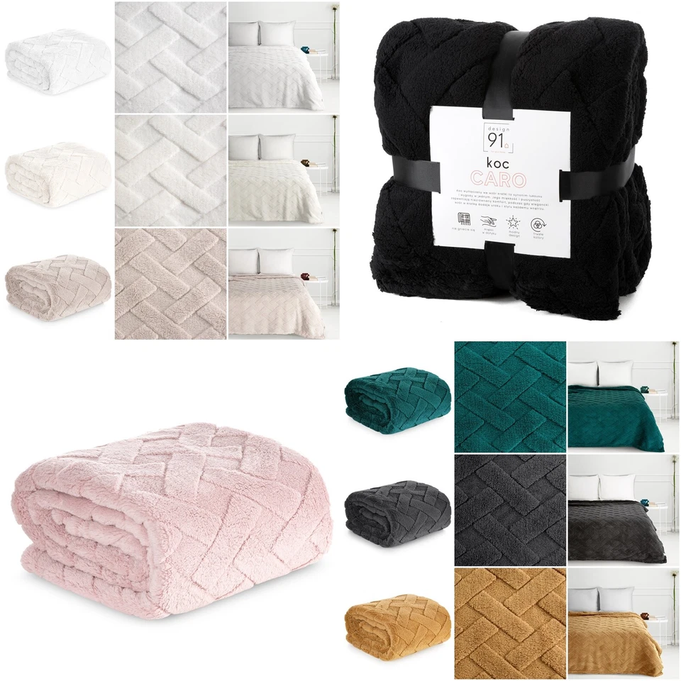 Weiche Decke Wohndecke Karierte Tagesdecke Sofadecke Überwurf Karomuster - Bild 1 von 1