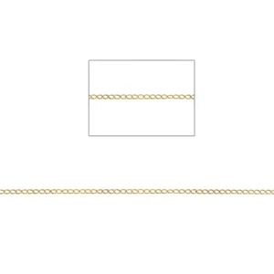 14kt Gold Filled, Curb Chain, Lightweight chain, 5 feet, Chain by the foot,GF927 - Picture 1 of 2
