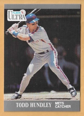 TODD HUNDLEY NEW YORK METS #220 - FLEER ULTRA 1991 - Image 1 of 2