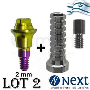LOTx2 MIS Conical V3 C1 SP Straight Multi Unit Titanium Sleeve 2m - Bild 1 von 3