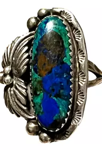 Native American Silver Turquoise Ring Marked /Stamped JJ 925 - Picture 1 of 6