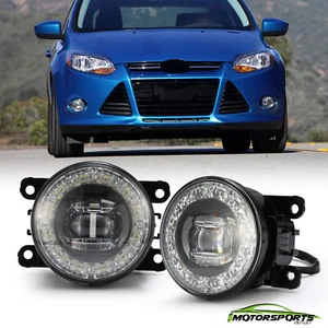 For 2008-2012 Ford Focus Bumper Clear Lens LED Fog Lights Driving Lamps Pair - Foto 1 di 8