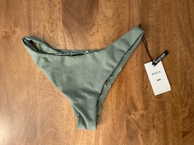 Parte inferior de bikini RVCA para mujer nueva con etiquetas talla grande L verde  Foto 1 de 4