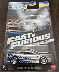 Hot Wheels 2024 Fast & Furious Brian O'Conner Series Nissan Skyline GT-R (BNR34) - Imagen 1 de 2