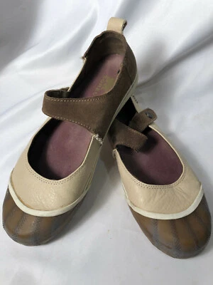 Sorel Sentry Mary Jane утка поскользнуться на кремовый кожаный коричневый замшевый ремень женщины 10  - Изображение 1 из 4