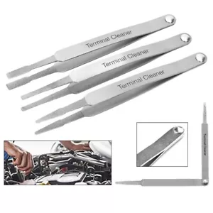 Kit de pinzas de herramientas de limpieza de 3 piezas limpiador de terminales eléctricos eliminar la corrosión ATV - Imagen 1 de 8