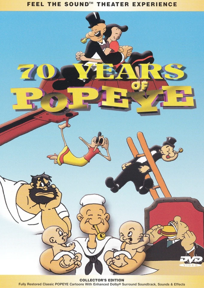 70 Years of Popeye (DVD, 2000) - Collector's Edition - Restored - Image 1 of 1