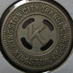 1947 Kingston, NY City Transp. Corp. Transit Bus Token - New York - Picture 1 of 2