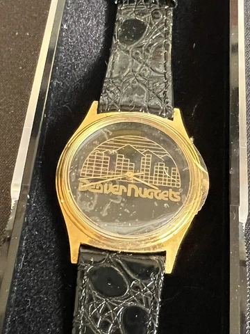Denver Nuggets Vintage 1990s Wrist Watch Skyline Logo NBA Champions Keepsake Cover