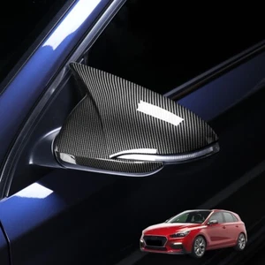 Coprispecchi effetto carbonio mascherina per Hyundai I30 2017-2024 specchietti retrovisori esterni alloggiamento - Foto 1 di 6