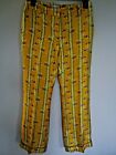 Paul And Joe SILK YELLOW 3/4 CROPPED CROP FLORAL Trousers Size 36 UK 8 250