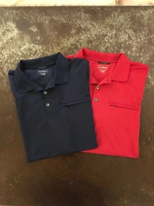 LL Bean men’s polo shirts (lot of 2) EUC size large - Picture 1 of 7