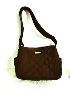 Vera Bradley dunkelbraune Schultertasche im Ruhestand verstellbarer Riemen - Bild 1 von 5
