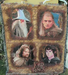 Lord Of The Rings Woven Tapestry Throw Blanket 56x46 - Picture 1 of 3