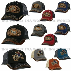 RODEO COWBOY Hat Bull Rider / Horse Western Trucker Mesh Snapback Baseball Cap - Picture 1 of 74