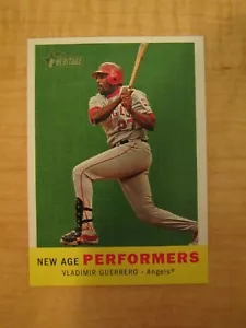 2008 Topps Heritage New Age Performers Vladimir Guerrero #NAP9 Anaheim Angels - Imagen 1 de 2