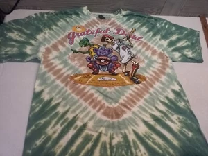 Grateful Dead 2xl T-Shirt Mens Steal Your Base Tie Dye Green dble sided - Picture 1 of 20