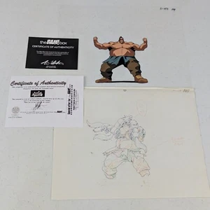 Street Fighter Animation Hand Drawing & Animated Cel w/COA AIA Bam Box E. Honda - Picture 1 of 6