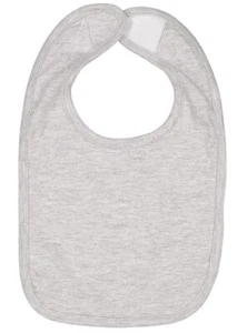 Baby Jersey Bib,  100% Cotton,  Heather - Picture 1 of 1