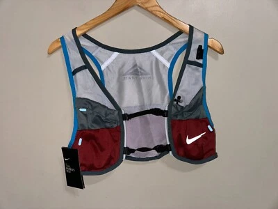 Nike Womens Trail Running Vest Platinum/Hasta Cayenne/Blue Size S CZ0523-012 NEW - Image 1 of 4
