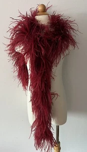 Ostrich Feather Vintage Boa Scarf 60” Long Premium Delicate Ostrich Feathers AL - Picture 1 of 17