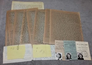 1953-54 CORRESPONDENCE LETTERS COLLEGE STUDENT IN LYON FRANCE W/PHOTO ID - Picture 1 of 5