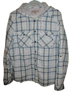 Damen Victory Outfitters Gr. XL 100% Baumwolle Hoodie blau kariert - Bild 1 von 9