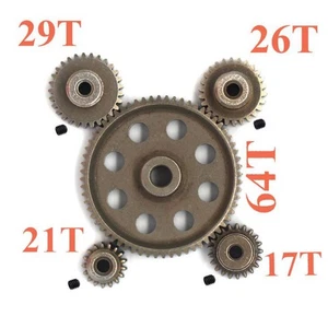 Steel 17-64T Spur Differential Gear Motor Pinion Cogs For HSP 1/10 RC Car - Picture 1 of 22